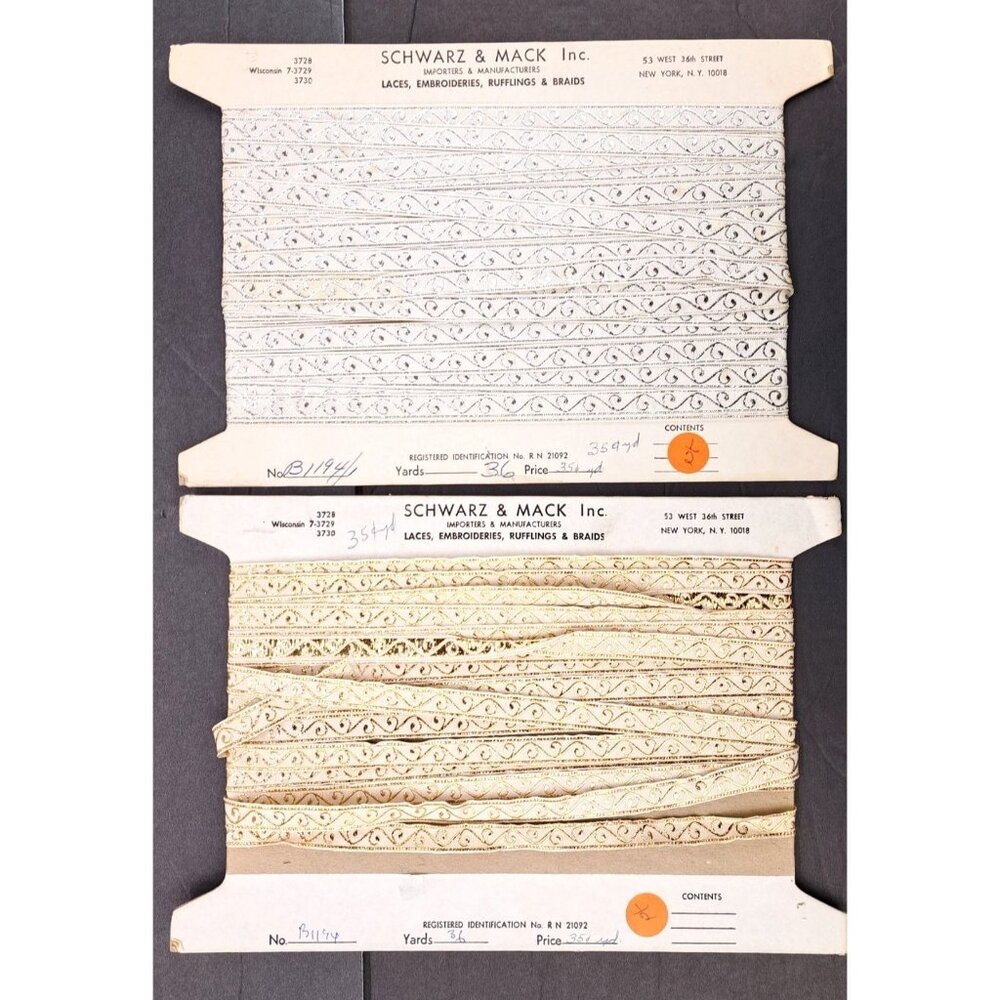 Vintage Lace Material Trim Embroidery Ribbon Assorted Unique Iridescent Metallic - Picture 2 of 10
